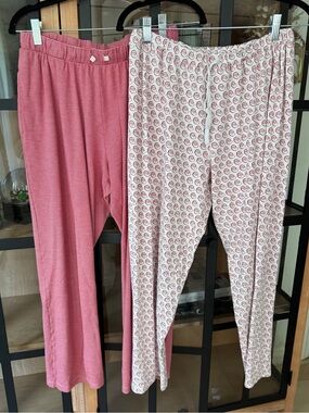 Bundle pima pajamas pants santa print lake roller rabbit christmas brent striped